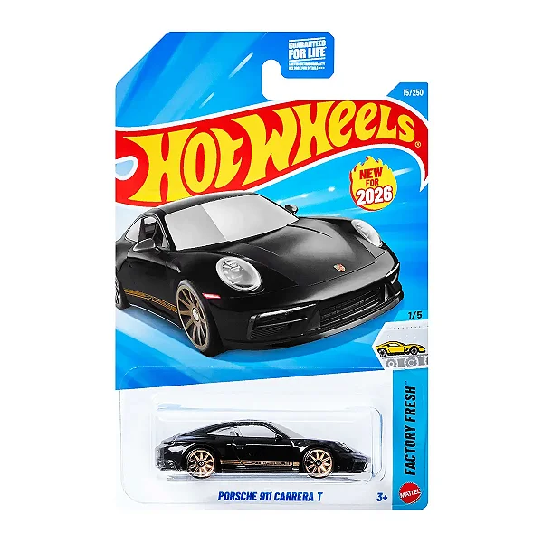 Carrinho Hot Wheels Porsche 911 Carrera T 2026 Lote G JJK80