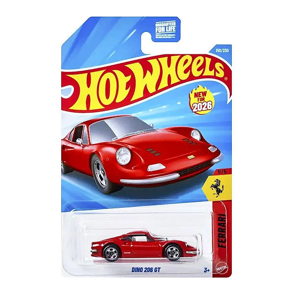 Carrinho Hot Wheels Ferrari Dino 206 GT 2026 Lote G JJH56