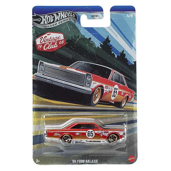 Carrinho Hot Wheels Silver Series 1968 Vintage Club 65 Ford Galaxie JKY29