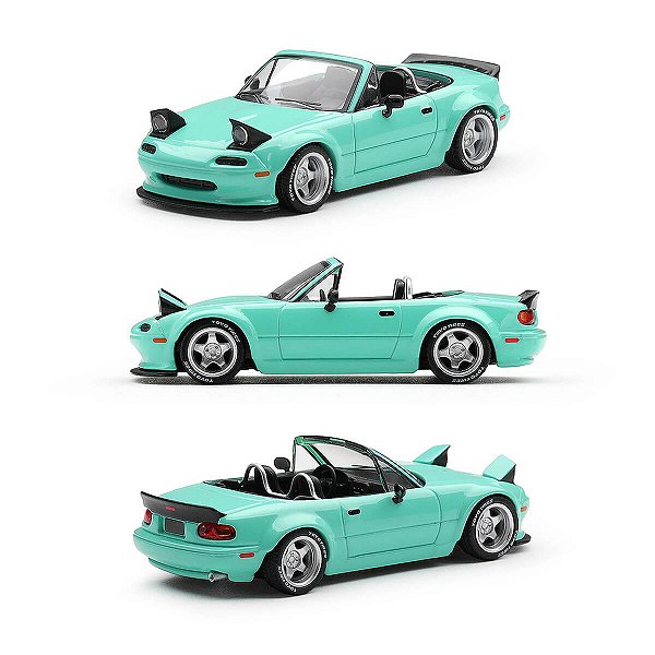PRÉ-VENDA Mini GT #1249 Mazda MX-5 (NA) Pandem Mint Green LHD