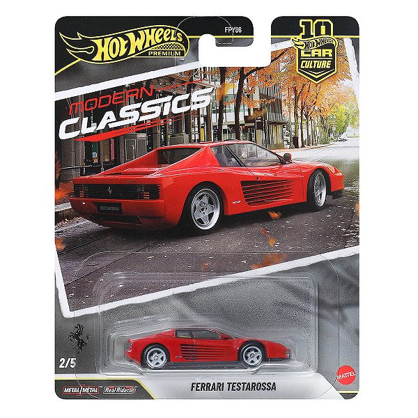 Carrinho Hot Wheels Premium Car Culture Modern Classics Ferrari Testarossa JKF00