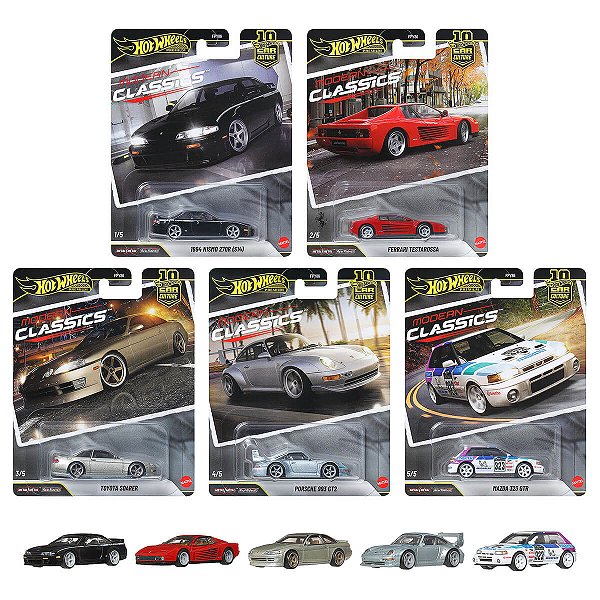 Carrinho Hot Wheels Premium Car Culture Modern Classics Set Completo