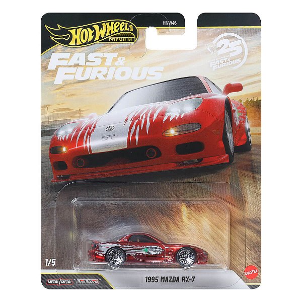 Carrinho Hot Wheels Premium Velozes e Furiosos 1995 Mazda RX-7 JHW71