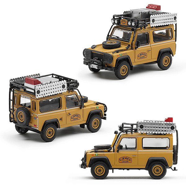PRÉ-VENDA Mini GT #1308 Land Rover Defender 90 1985 Camel Trophy Borneo Team Brazil