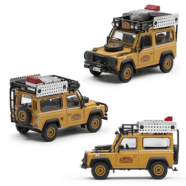 PRÉ-VENDA Mini GT #1307 Land Rover Defender 90 1985 Camel Trophy Borneo Team Japan