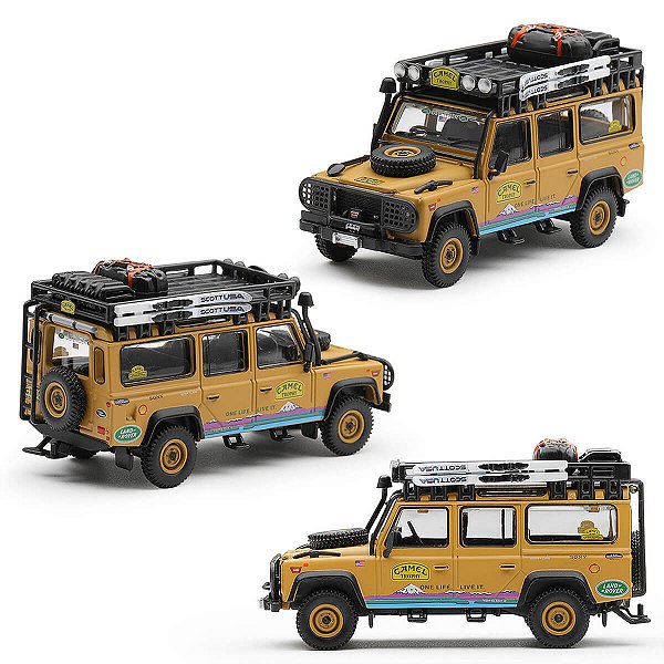 PRÉ-VENDA Mini GT #1309 Land Rover Defender 110 1998 Camel Trophy Tierra del Fuego CT.10 USA