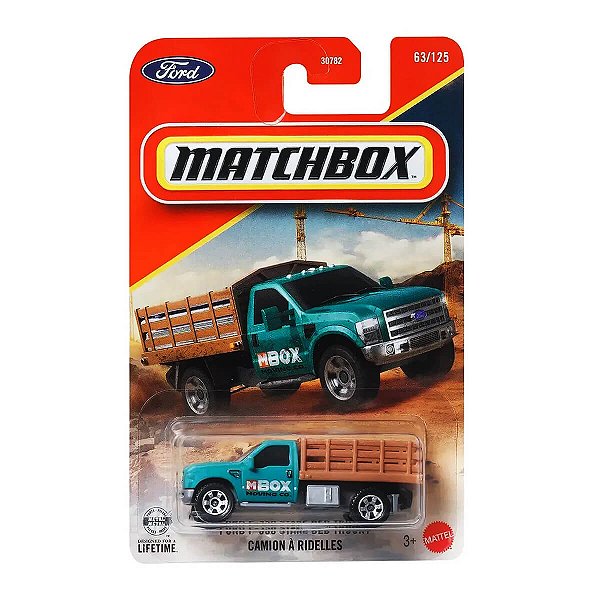 Carrinho Matchbox Ford F-350 Stake Bed Truck JHM62