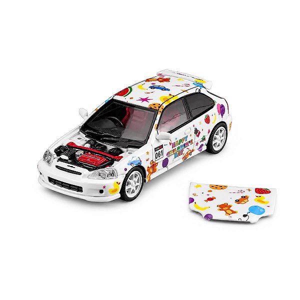 PRÉ-VENDA Motorhelix Honda Civic Type R EK9 Happy Children's Day Exclusivo 1:64