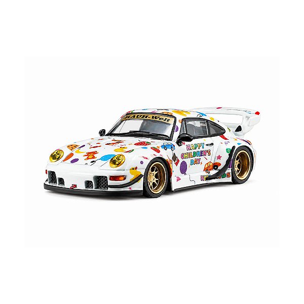 PRÉ-VENDA Motorhelix Porsche RWB 993 Happy Children's Day Exclusivo 1:64