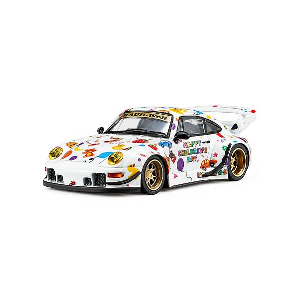 PRÉ-VENDA Motorhelix Porsche RWB 993 Happy Children's Day Exclusivo 1:64