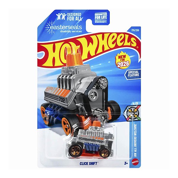 Carrinho Hot Wheels Click Shift 2026 Lote K JJH61