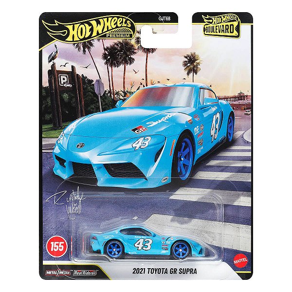 Carrinho Hot Wheels Premium Boulevard 2021 Toyota GR Supra JHW34