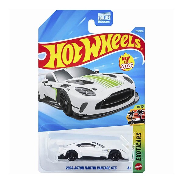 Carrinho Hot Wheels 2024 Aston Martin Vantage GT3 2026 Lote L JJL24