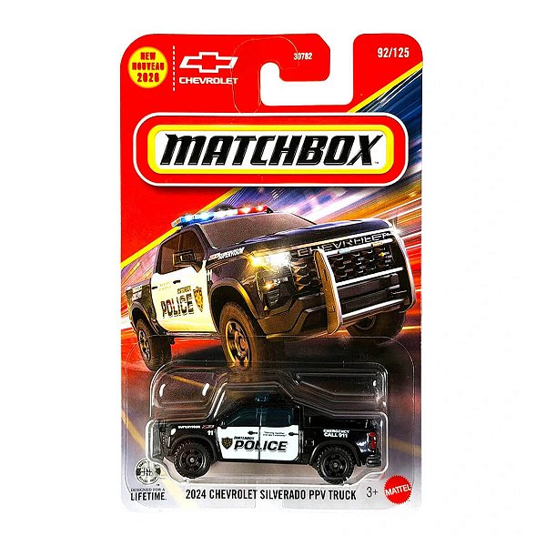 Carrinho Matchbox 2024 Chevrolet Silverado PPV Truck 2026 Lote K JHM31