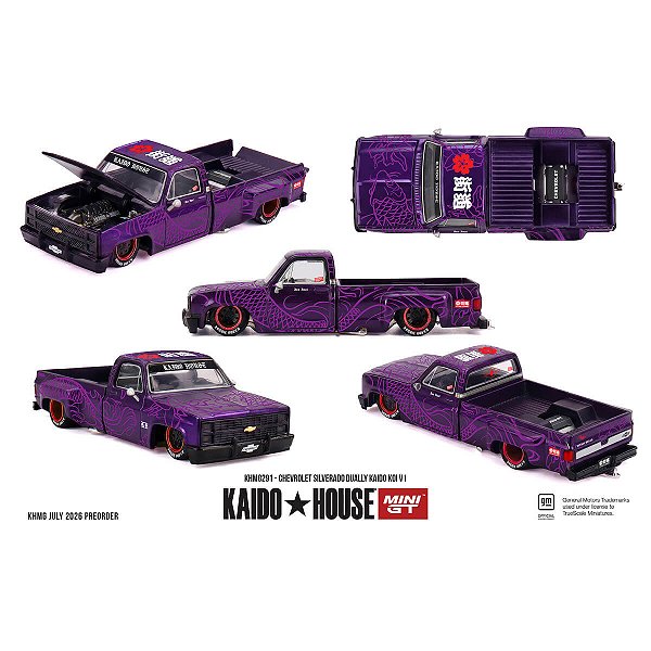 PRÉ-VENDA Mini GT Kaido House #291 Chevrolet Silverado Dually Kaido Koi V1