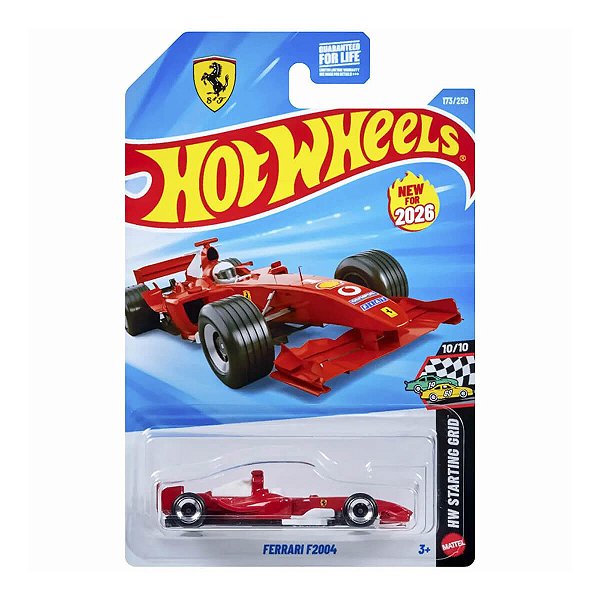 Carrinho Hot Wheels Ferrari F2004 2026 Lote M JJH51