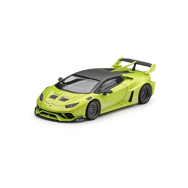 PRÉ-VENDA Carrinho MiniaturaMini GT #1377 Lamborghini Huracán LB★WORKS Lime Metallic