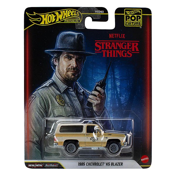Carrinho Hot Wheels Premium Pop Culture Stranger Things 1985 Chevrolet K5 Blazer JHW86