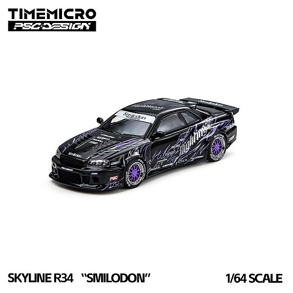 PRÉ-VENDA TimeMicro R34 Tiger Tooth Smilodon Nightingale PSC Design 1:64 Preto