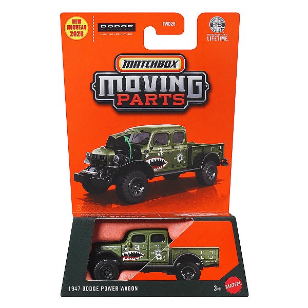 Carrinho Matchbox Moving Parts 1947 Dodge Power Wagon JHV34
