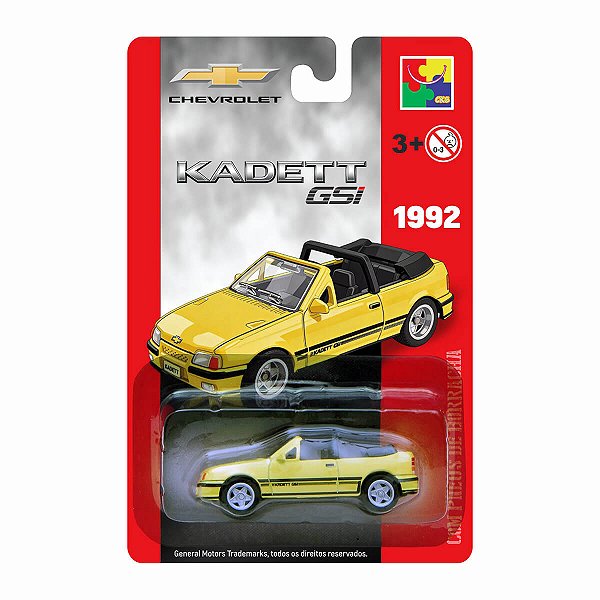 Carrinho CKS Chevrolet Kadett Conversível GSi 1992 Amarelo 1:64