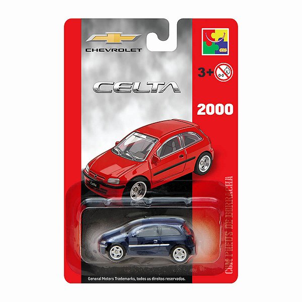 Carrinho CKS Chevrolet Celta 1.0 2000 Azul 1:64