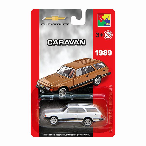 Carrinho CKS Chevrolet Caravan 1989 Branca 1:64