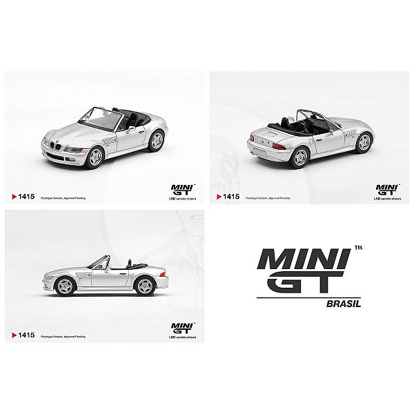 PRÉ-VENDA Mini GT #1415 BMW Z3 Titanium Silver 1:64