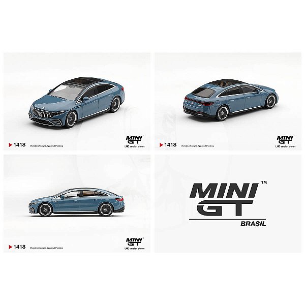 PRÉ-VENDA Mini GT #1418 Mercedes-AMG EQS 53 Blue 1:64