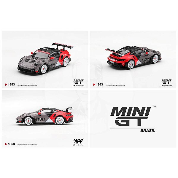 PRÉ-VENDA Mini GT #1353 Porsche 911 GT3 RS STAPLE x INOZETEK 1:64