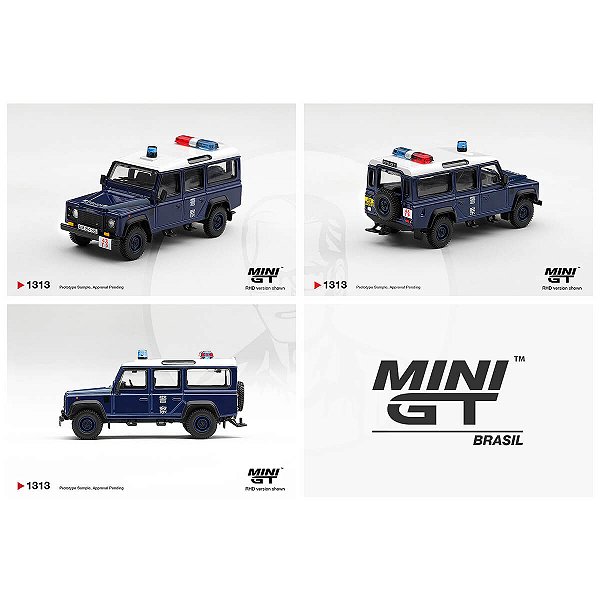 PRÉ-VENDA Mini GT #1313 Land Rover Defender 110 Royal HK Police Tai Po District HK Exclusive 1:64