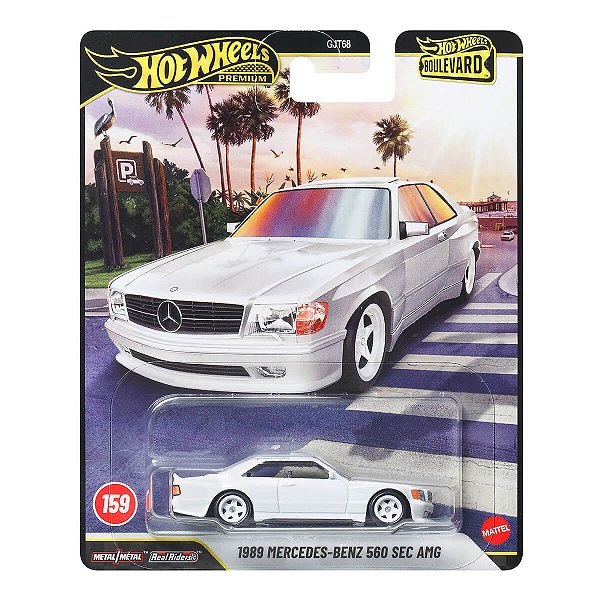 Carrinho Hot Wheels Premium Boulevard 1989 Mercedes-Benz 560 SEC AMG JHW37 1:64