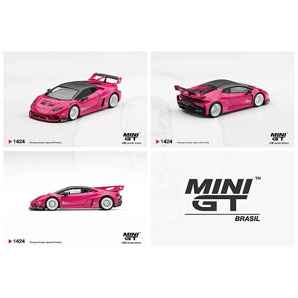 PRÉ-VENDA Mini GT #1424 LB★WORKS Lamborghini Huracán GT Ruby Purple 1:64