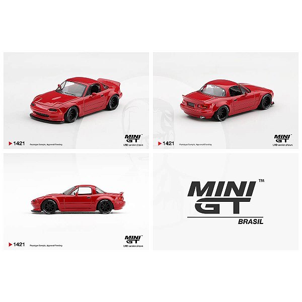 PRÉ-VENDA Mini GT #1421 Mazda MX-5 (NA) Pandem Classic Red 1:64