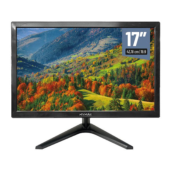 Monitor Mymax 17" HD LED 60Hz MM17169HV com HDMI e VGA