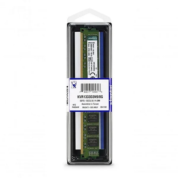 Memória RAM 8GB DDR3 1600MHz Kingston ValueRAM KVR16N11/8 para PC Desktop