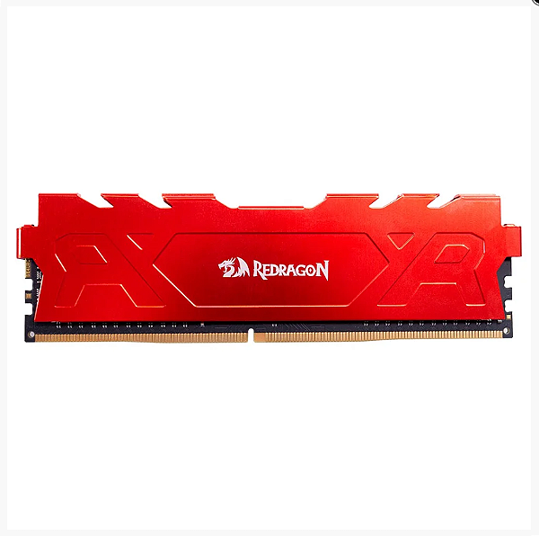 Memória RAM DDR4 Redragon Rage 16GB 3200MHz CL16 Vermelha GM-702 (com Dissipador)