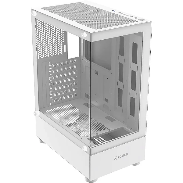 Gabinete Gamer Fortrek Crystal Branco Mid Tower ATX