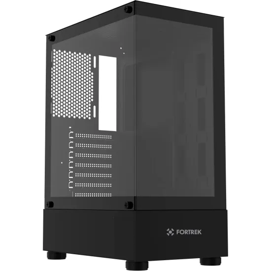 Gabinete Gamer Fortrek Crystal Preto Vidro Temperado Mid Tower ATX