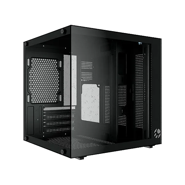 Gabinete Gamer Bluecase BG-066 Life Preto Vidro Temperado Dual Chamber