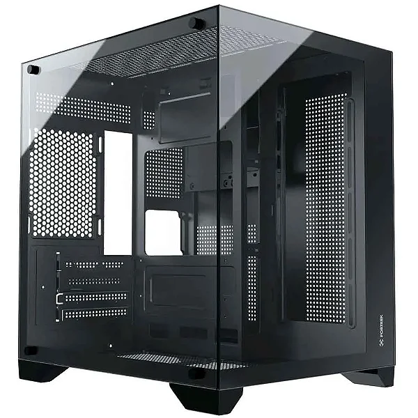 Gabinete Gamer Fortrek Clarity Preto Vidro Temperado mATX