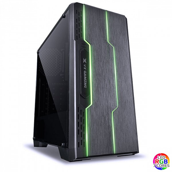 Gabinete Gamer Vinik VX Gaming Tron Mid Tower Acrílico RGB Preto - 09GATR-7