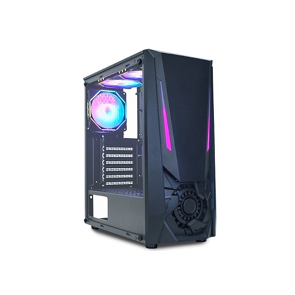 Gabinete Gamer K-Mex Jaeger I CG-01TJ Preto Mid Tower ATX - Micro ATX e ITX