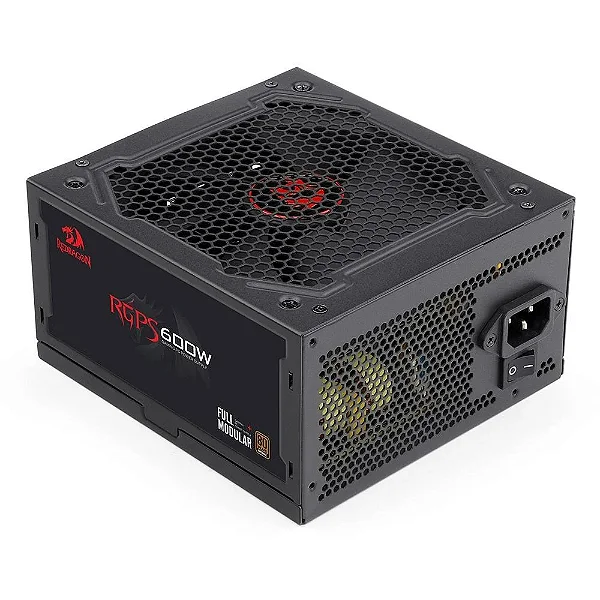 Fonte Gamer Redragon 600W Full Modular 80 Plus Bronze
