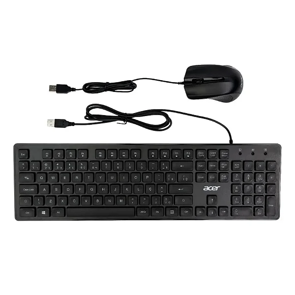 Combo Teclado e Mouse Acer Occ300 Office Gen 2 Com Cabo