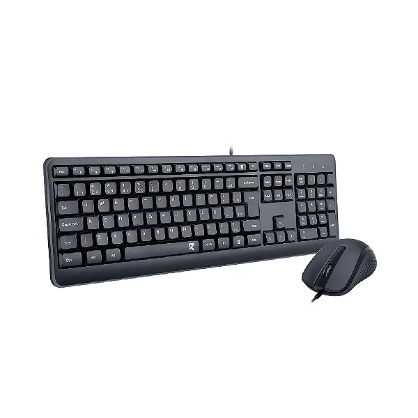 Kit Teclado e Mouse Redragon Office BS-7092 ABNT2 Preto 1200 DPI