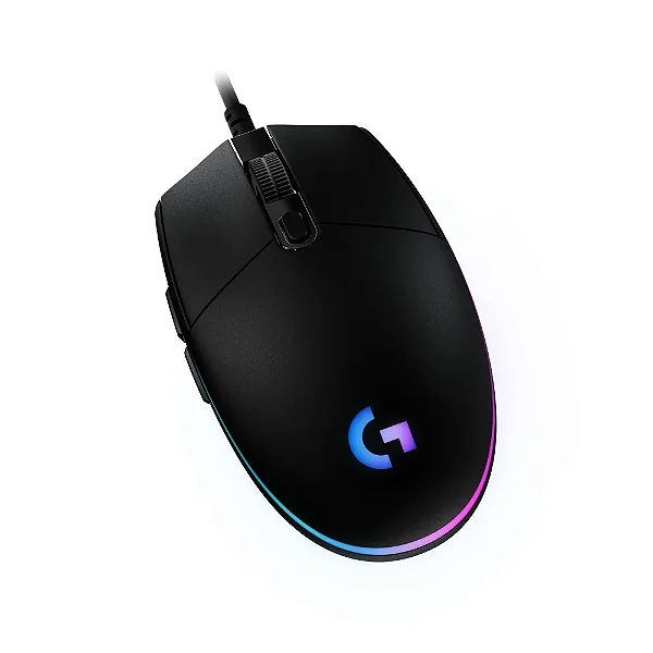 Mouse Gamer Logitech G203 Lightsync RGB 8000 DPI 6 Botões Preto
