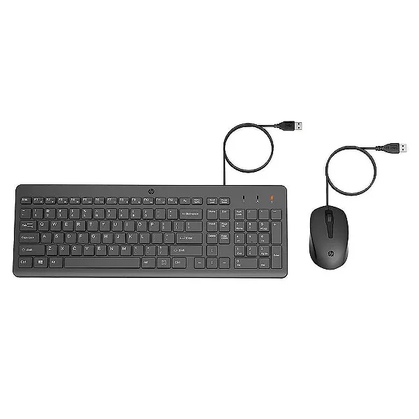 Combo Teclado e Mouse com Fio HP 150 Preto - 240J7AA#AC4
