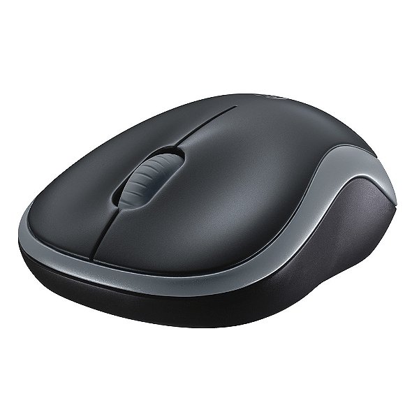 Mouse Sem Fio Logitech M185 1000 DPI USB Ambidestro Cinza