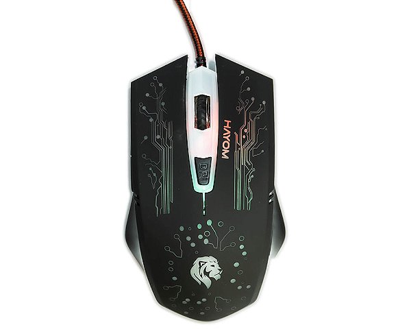 Mouse Gamer Hayom MU2911 2400 DPI LED RGB 6 Botões USB